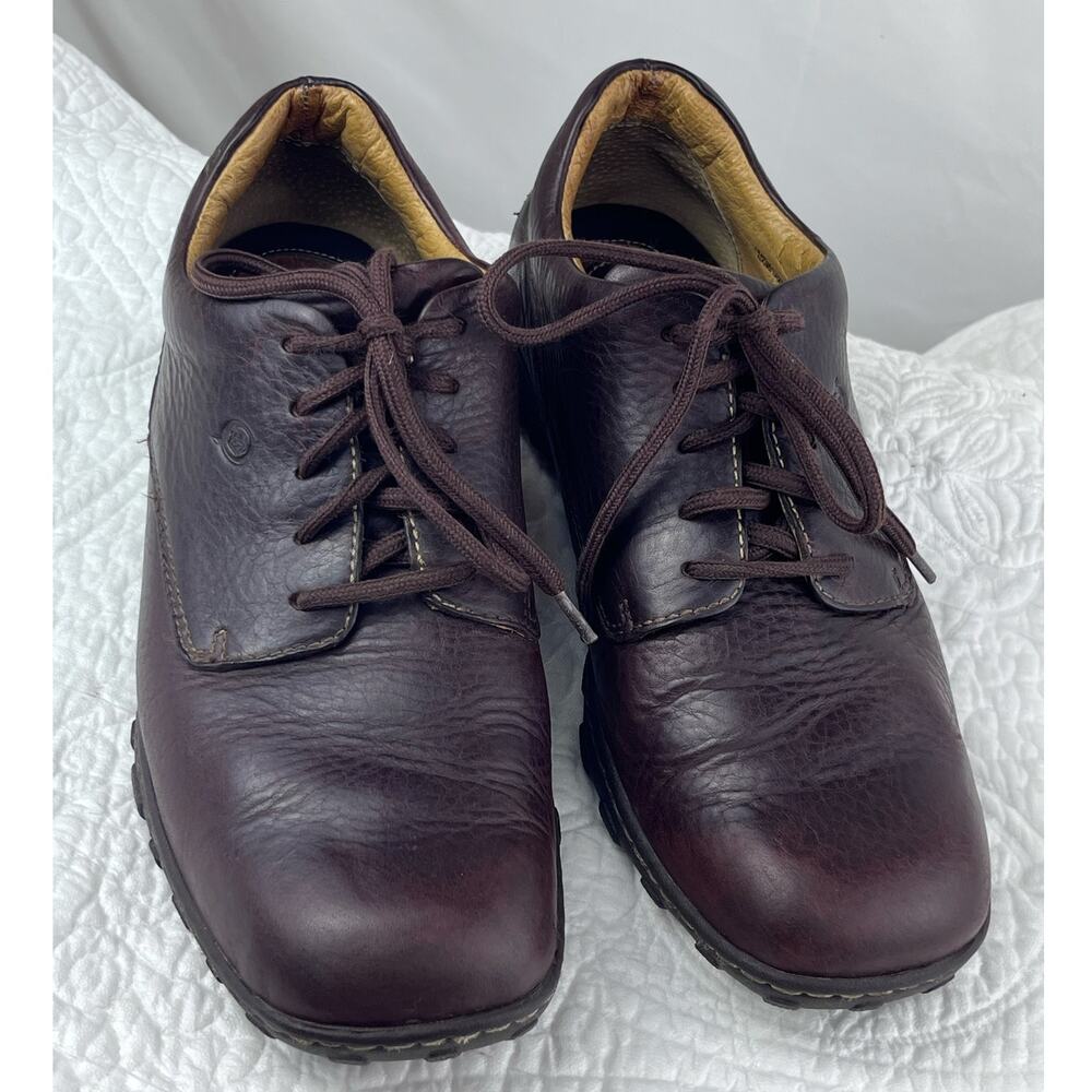 Born Men's Brown Leather Chunky Lace Up Y2K Preppy Shoes - Size 10.5